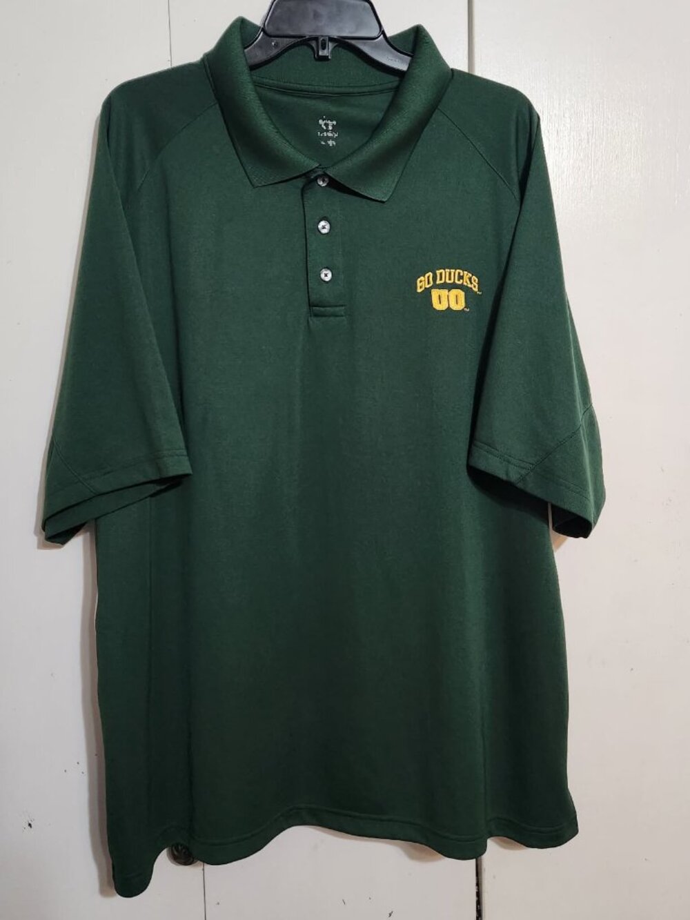 Oregon Ducks 3XL Mens Green Short Sleeve Go Ducks UO Golf Polo Shirt